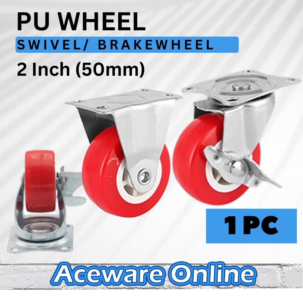 2 Inch Front Rear PVC PU Swivel Castor Wheels Trolley Caster Furniture ...