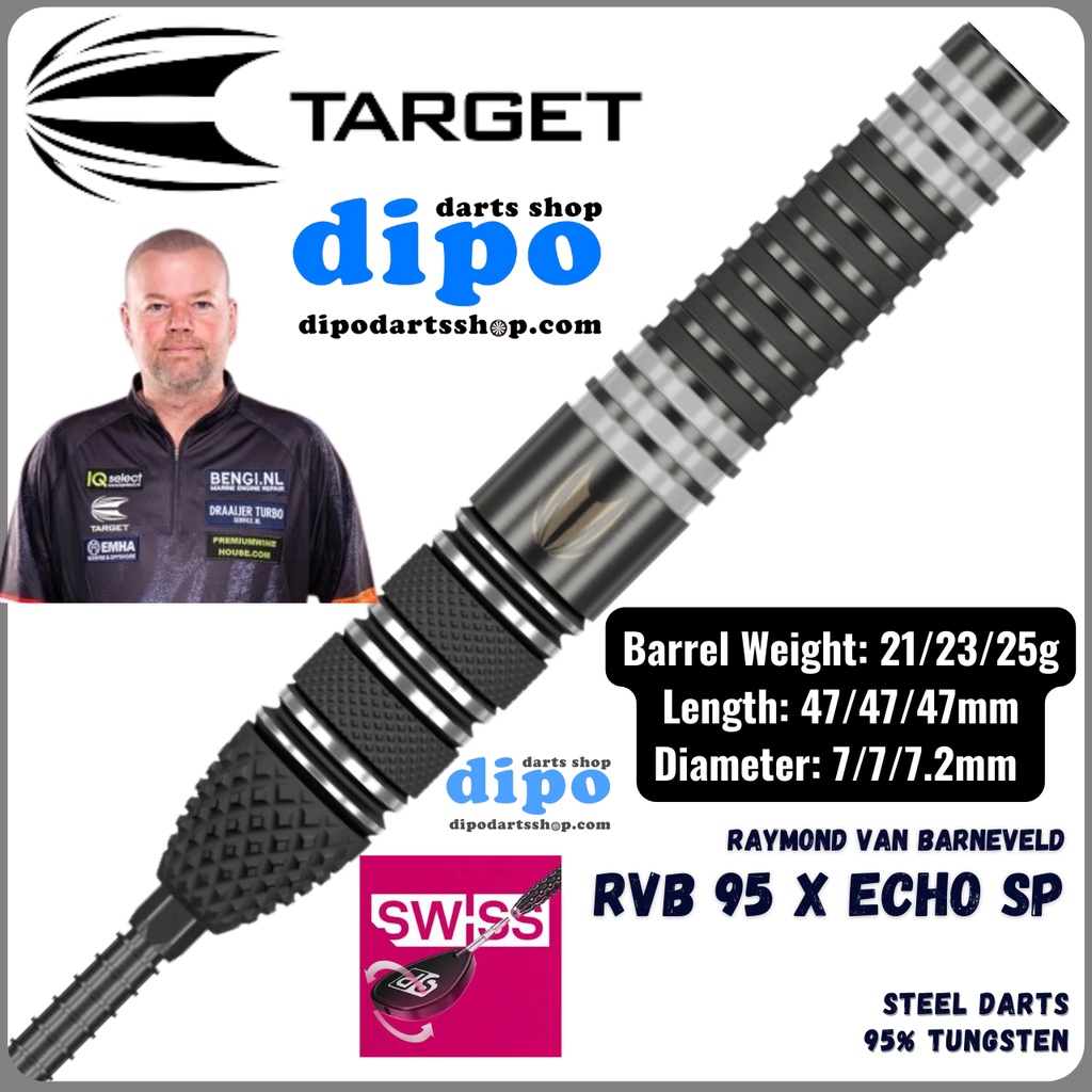 Target Pro Ultra Flight RVB 95 X Echo Ten-X - Dartshop Zaanstad