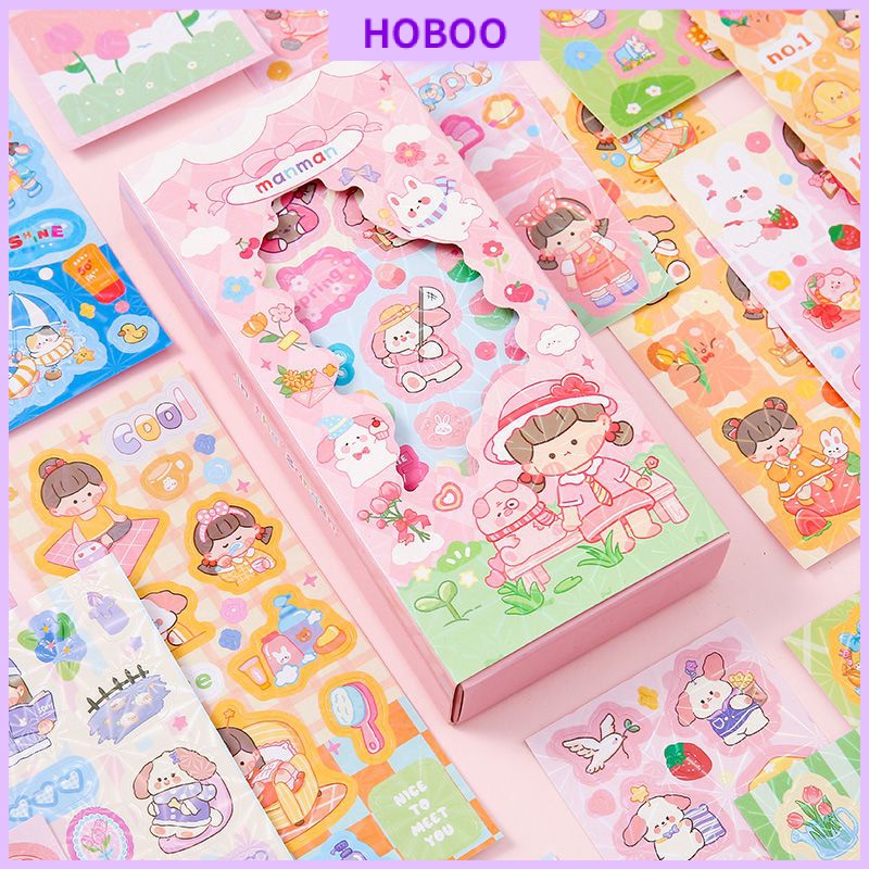 50 Pieces Boxed Cuckoo Card Sticker Set Handbook Tool Material Stickers ...