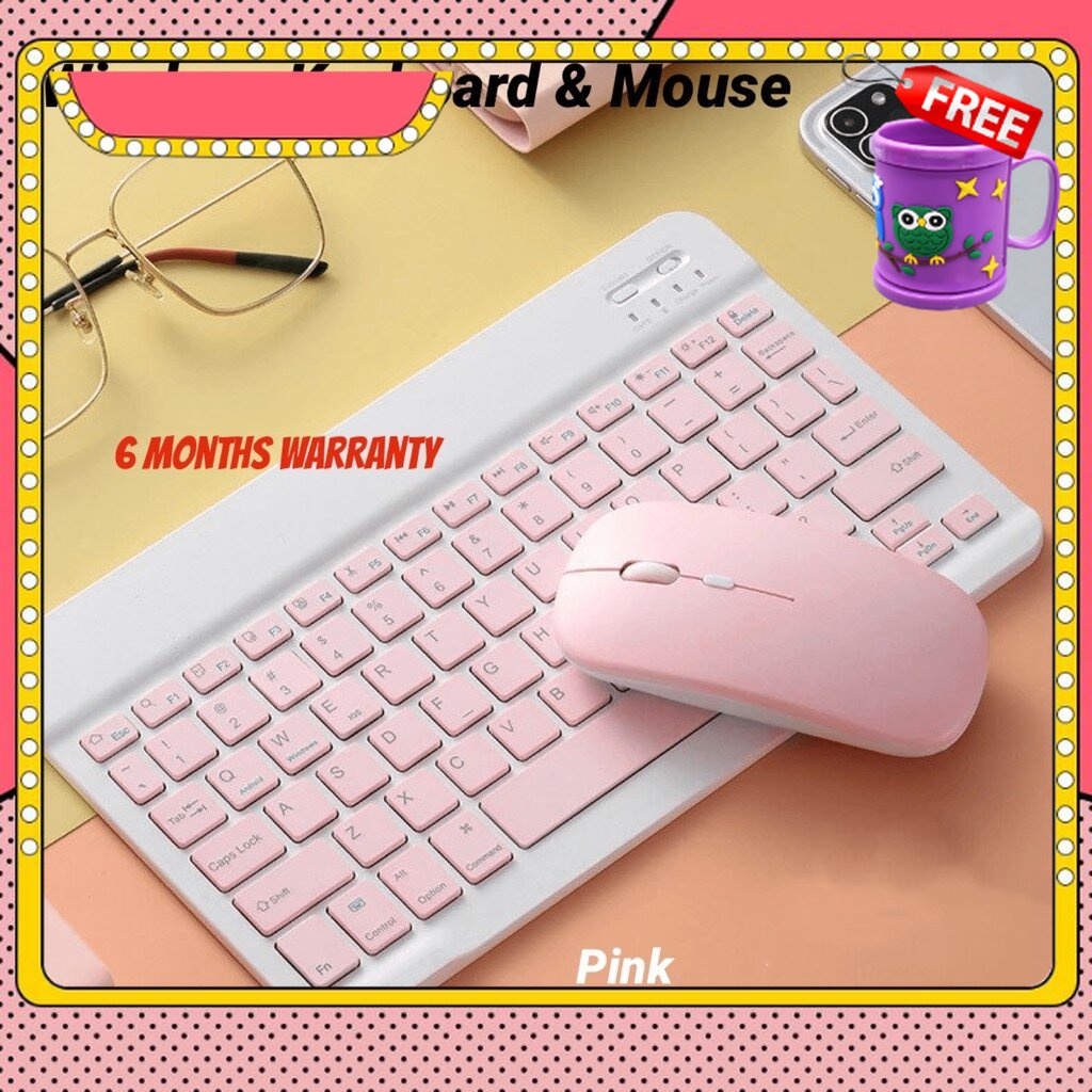 FREE GIFT Wireless Bluetooth Keyboard With Mouse Combo Set Portable Compatible With Tablet For Huawei Pad For l Pad For 