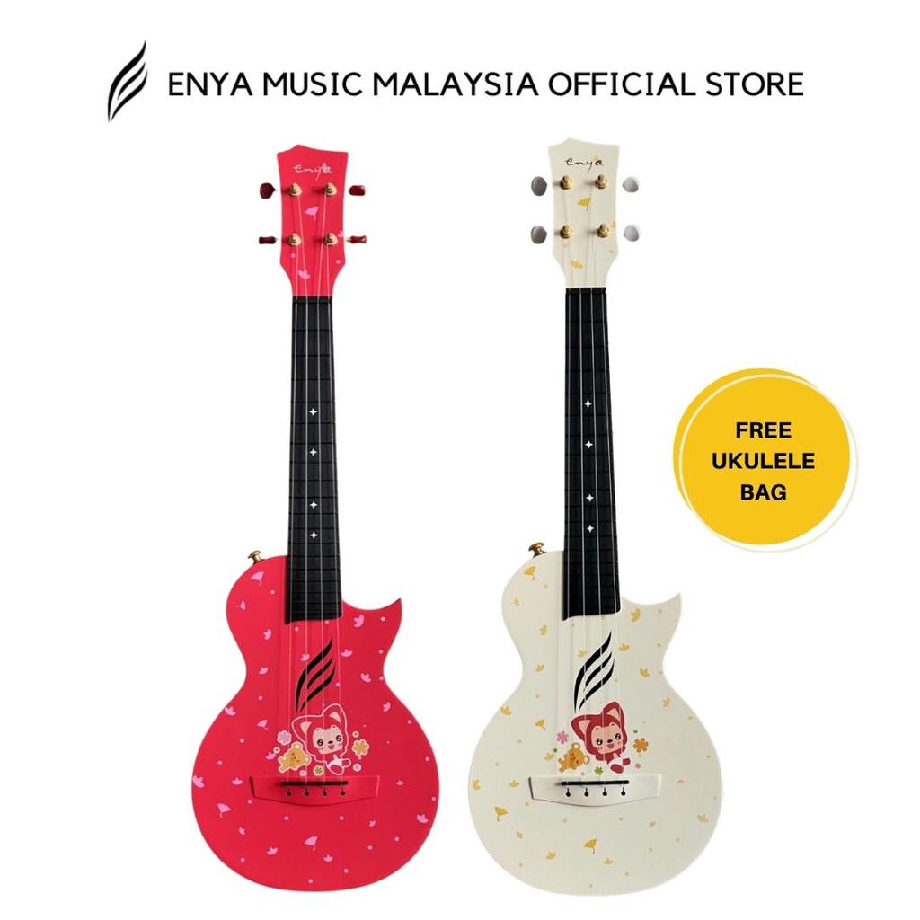 ENYA 23IN NOVA U SERIES CONCERT UKULELE ALI FOX CUSTOM RED (W/BAG,STRAP,STRING & CAPO)