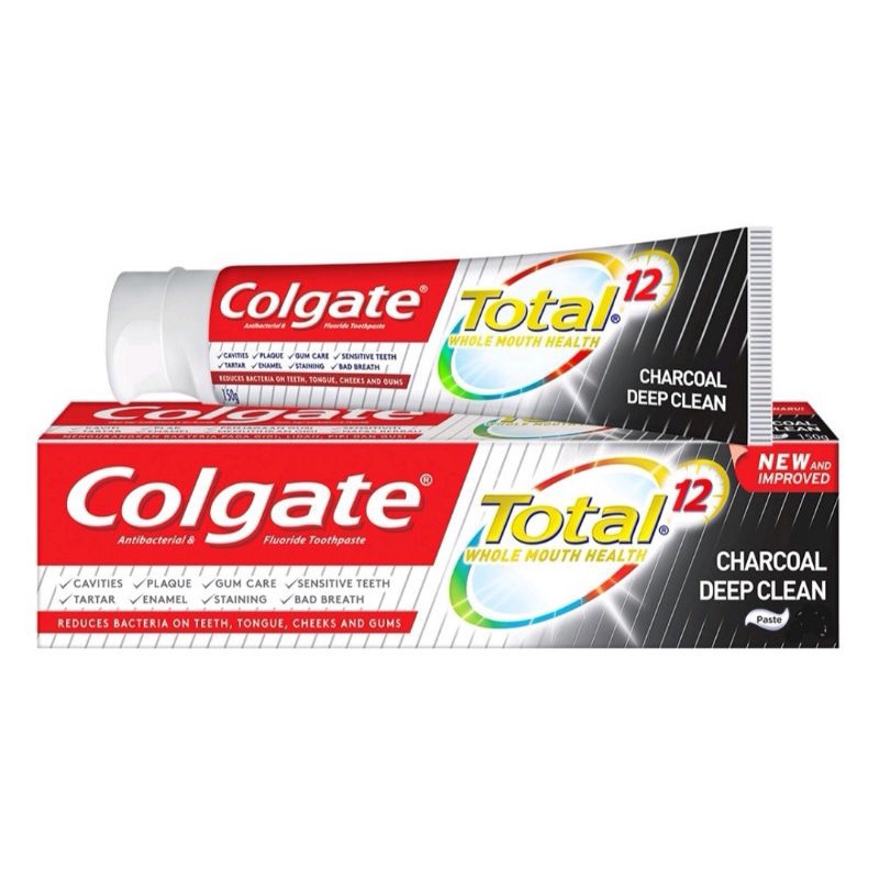 COLGATE TOTAL Charcoal Deep Clean MultBenefit Toothpaste (18g) Ubat