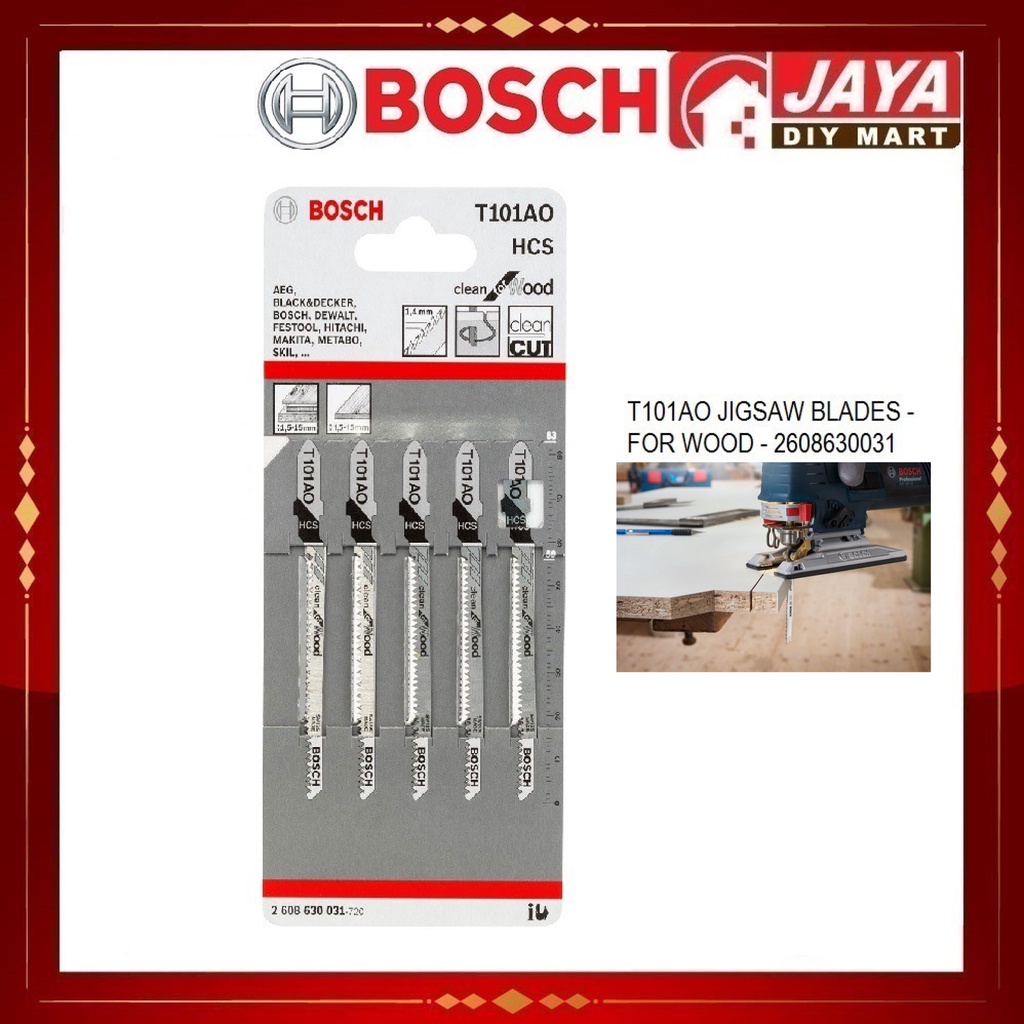 [READY STOCK] BOSCH T101AO JIGSAW BLADES - 2608630031 (5PCS/PACK ...