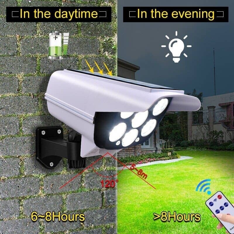 FREE GIFT Solar Sensor Light Motion Sensor Security Dummy Camera Wireless Outdoor