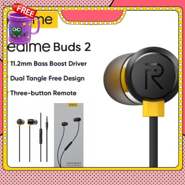 FREE GIFT Realme Earphone Original Realme Buds 2 In-Ear Headphone Stere