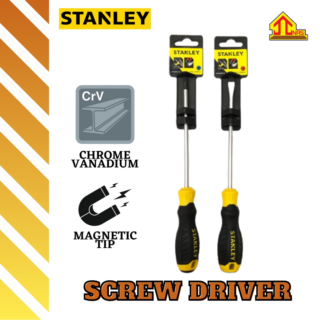 STANLEY Cushion Grip + Screw Driver / Phillips & Slotted