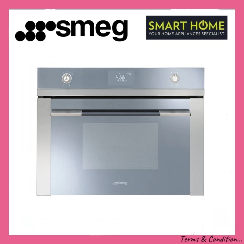 Smeg SF4120MC 45cm Linea Series Compact Combination Microwave Electric