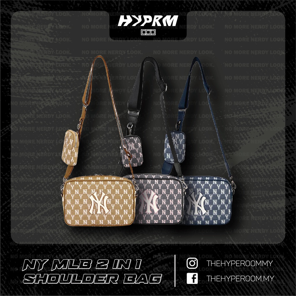 MLB Monogram NY New York Yankees 2 in 1 Shoulder Bag (Unisex) [READY STOCK] Shopee Malaysia