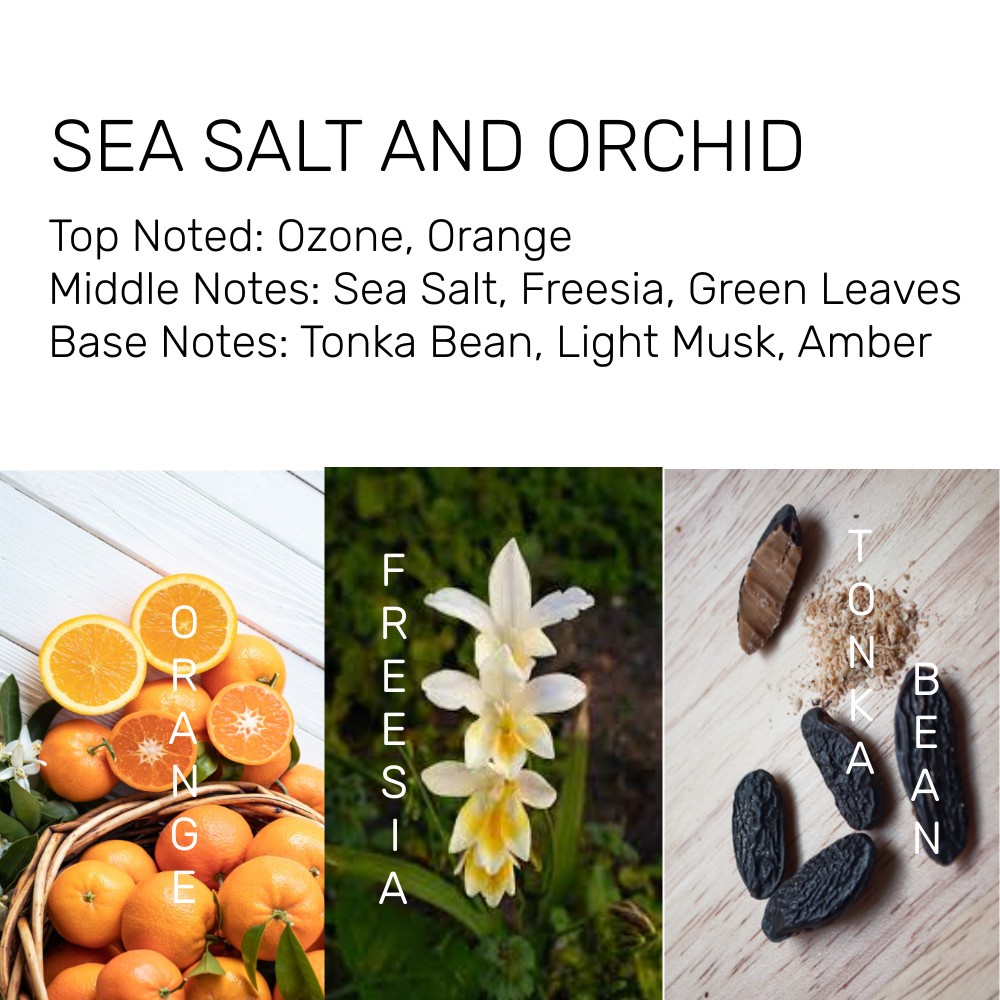 Sea Salt and Orchid - 50ml Candle/ Cosmetic Perfume Fragrance Oil