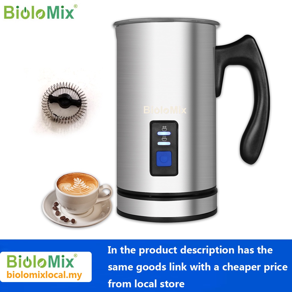 Biolomix Electric Milk Frother Steamer Warmer Foam Maker For Coffee Essperso Cappuccino