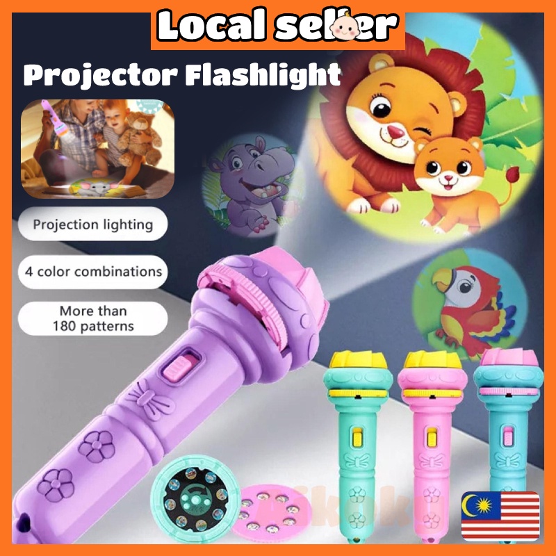 Aikoky Flashlight Projector Kids Baby Toys Torch Light Kid Toy Mainan Baby Mainan Budak Lampu Suluh Night Lamp