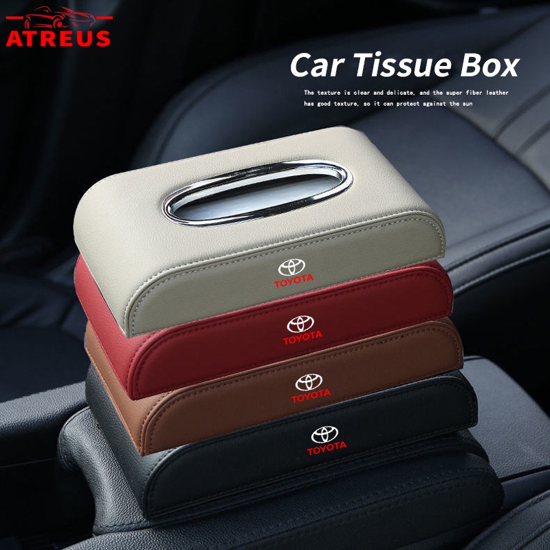 Toyota Premium Leather Car Tissue Box Auto Tissue Storage Case For Vios