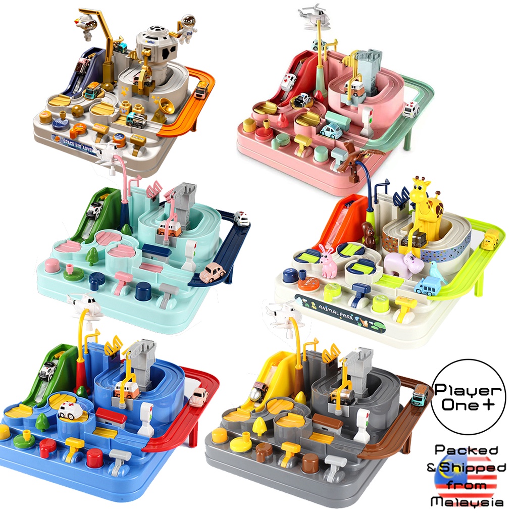 Kids Race Track Toys for Boy Car Adventure Toy Educational Toy Car Games Montessori STEM