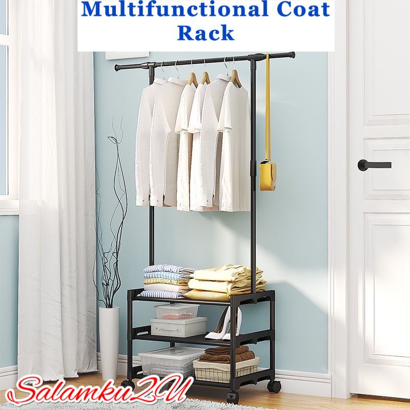 Muktifunctional Coat Hanger Rack Cloth Organizer Hanger Rack Standing