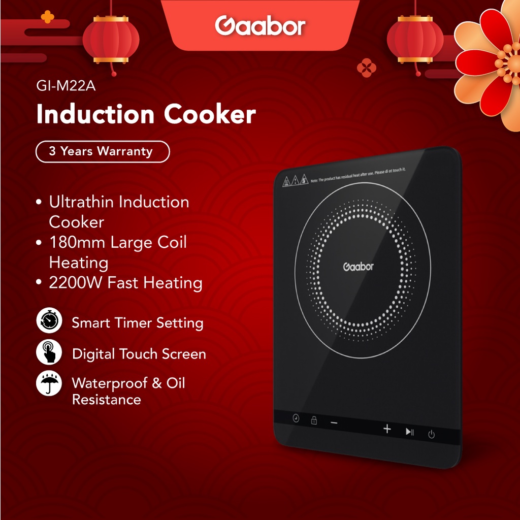 Gaabor Induction Cooker 2200W Daily Induction Smart Heating Tempered
