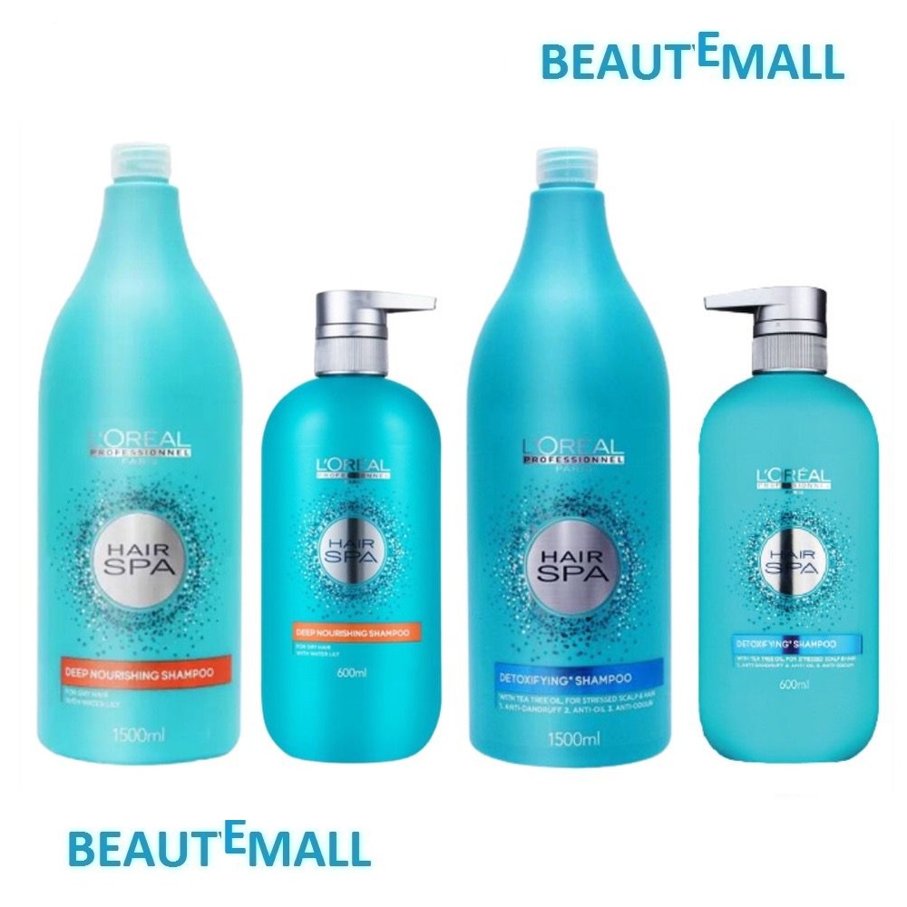 LOREAL HAIR SPA DEEP NOURSHING / DETOXIFYING SHAMPOO 600ML / 1500ML