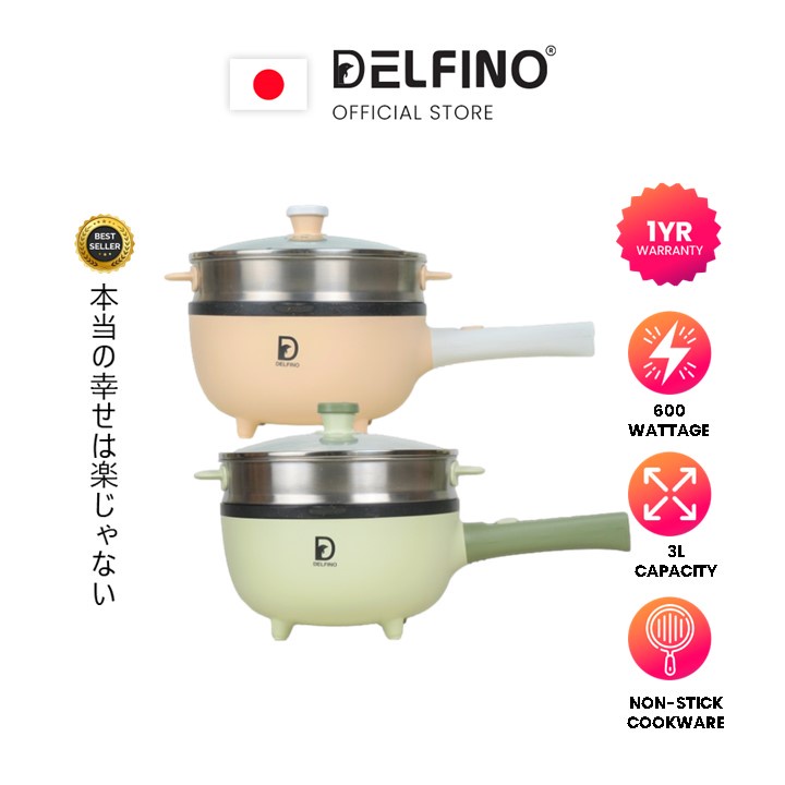 Delfino Pro Minichef Electric Non Stick Ceramic Frying Pan Rice