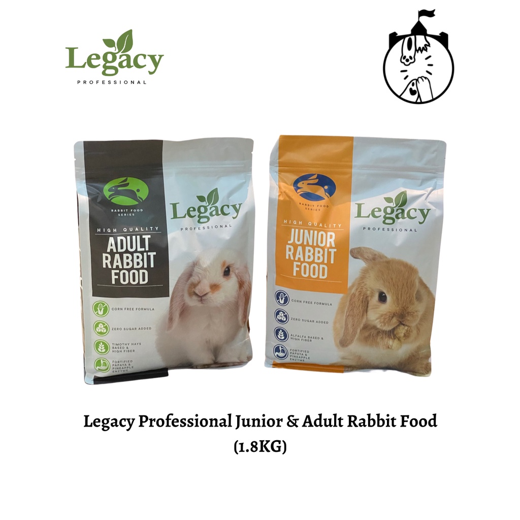 Legacy Professional Junior & Adult Rabbit Food Pellets 1.8kg Legacy专业幼年与成年兔粮兔子饲料1.8kg