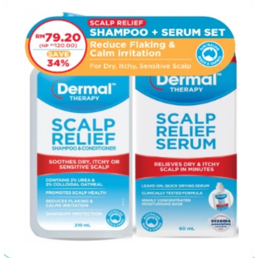 Dermal Therapy Scalp Relief Shampoo & Serum Shopee Malaysia
