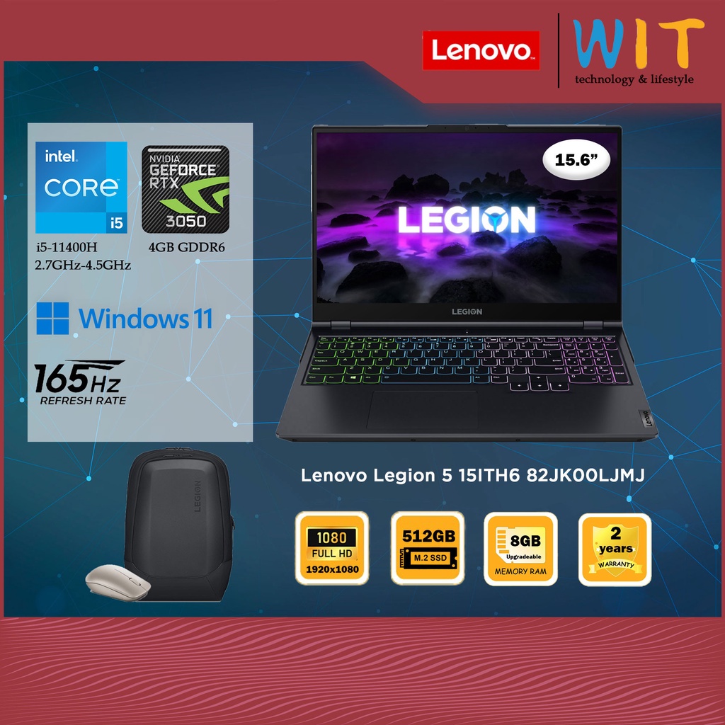 Lenovo Legion 5 15ITH6H 82JK00LJMJ /Intel Core I5-11400H / 8GB-32GB RAM ...