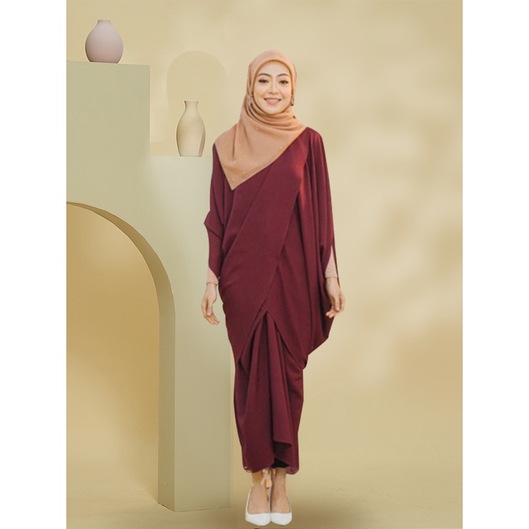LA Comocrepe Baju kurung kaftan pario skirt bridesmaid dress baju ...