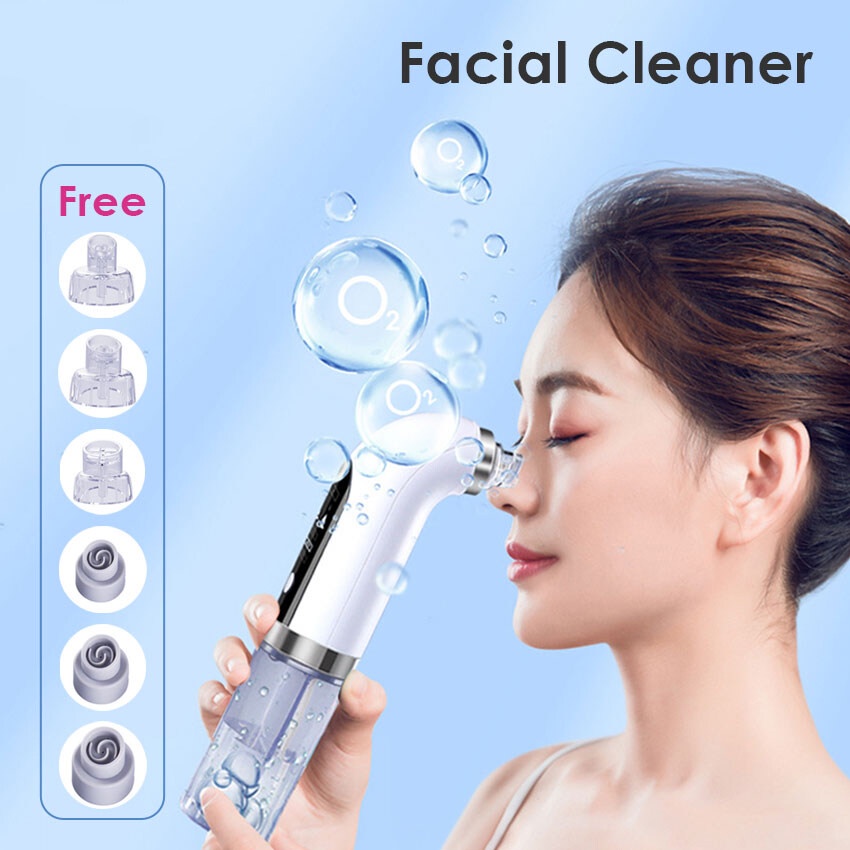[Local Seller] EXTRA GIFT Rechargeable Blackhead Remover Vacuum Pore Cleaner Clear Acne Nose Suction Scrub