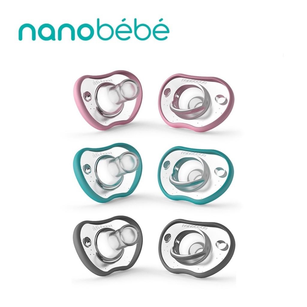 Nanobebe Flexy Baby Pacifier 100 Silicone, 03 month / 3+ month, 2