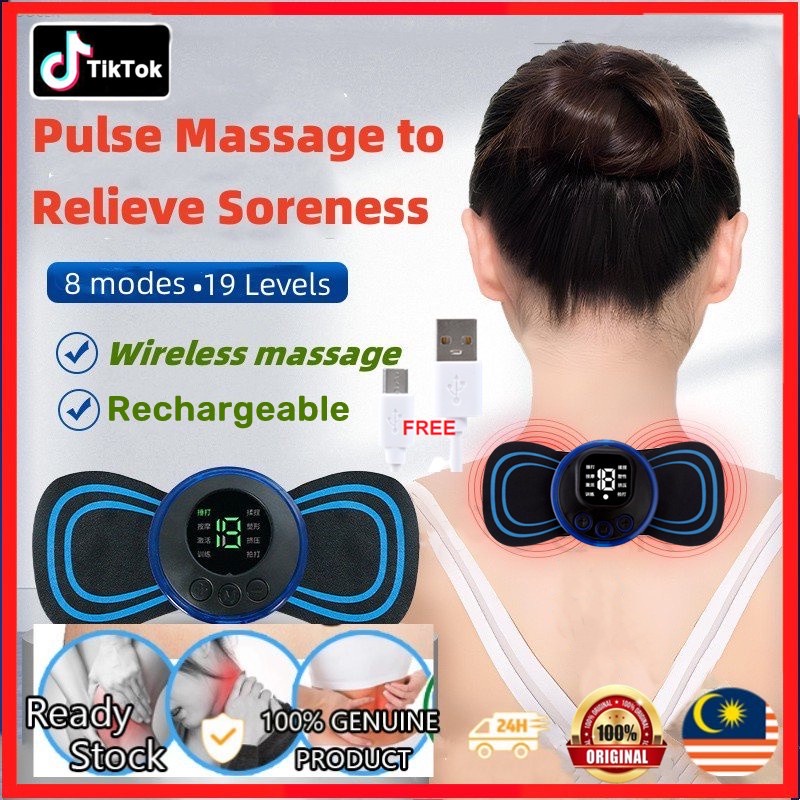 Massage Paste Smart EMS Mini Cervical Vertebra Convenient Massager Home ...