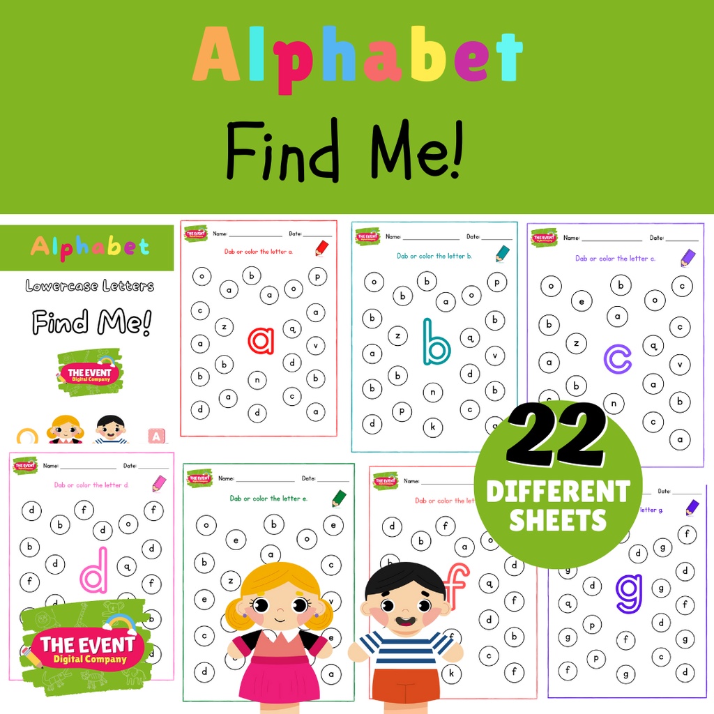 E-BUSY BOOK, ALPHABET HANDOUT- Hunt ABC, Find ABC, Brain activity ...