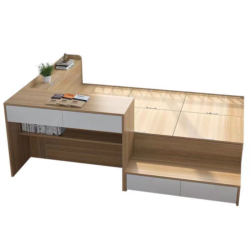 Customized tatami bed desk floor integrated small apartment room furniture combination storage bed high box bed storage