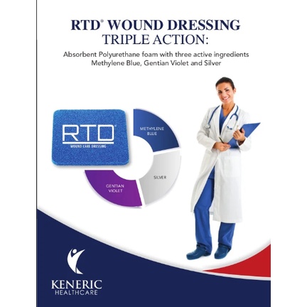 KENERIC RTD WOUND DRESSING 10cm x 10cm x 0.6cm(1 PC) | Shopee Malaysia