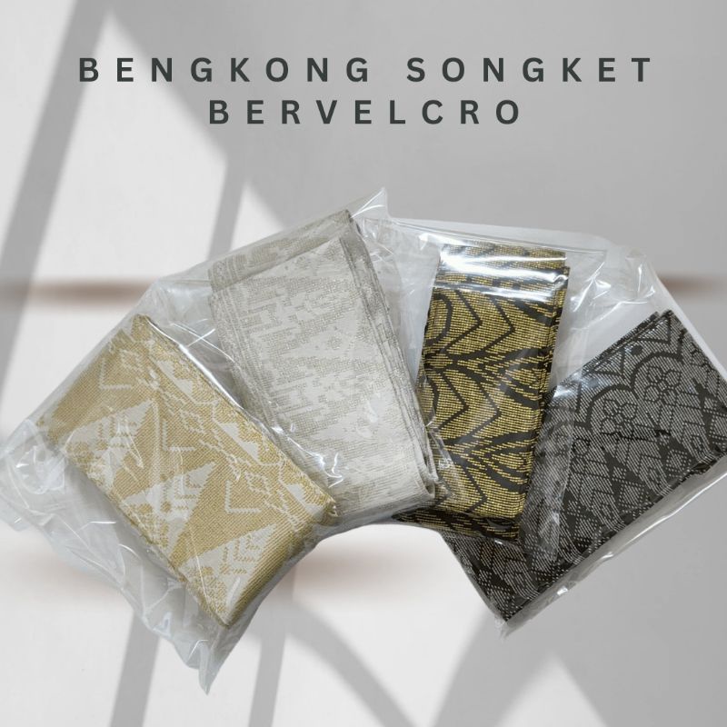 BENGKONG Songket Busana Melayu Aksesori Pengantin (Bengkong dengan pelekat velcro)