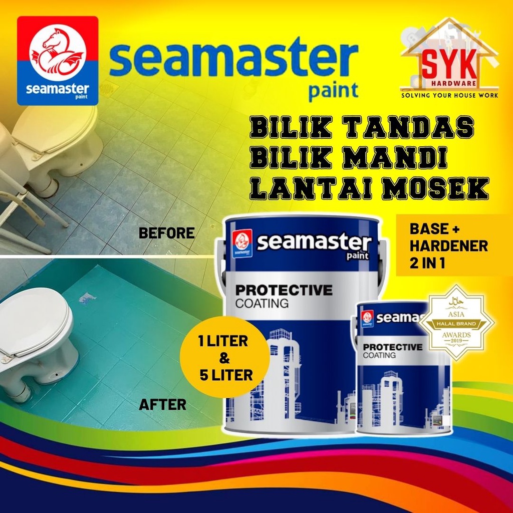 SYK Seamaster Cat Epoxy Lantai Mozek Bilik Mandi Tandas Simen Epoxy