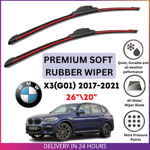 BMW X3 2017 Present (G01) PREMIUM SOFT RUBBER WIPER BLADE (2PCS/SET) Shopee Malaysia