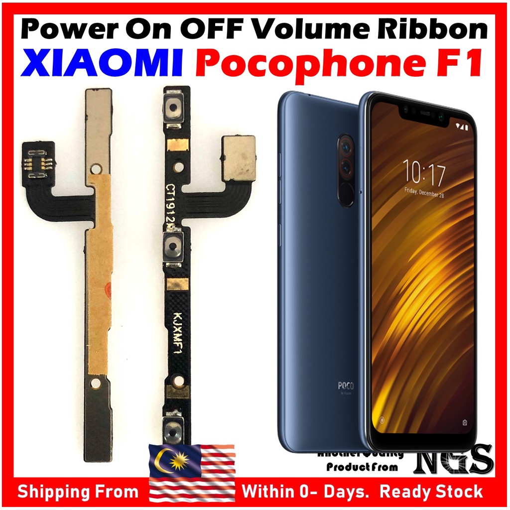 Ori Ngs Brand Power On Off Volume Flex Cable Ribbon Compatible For Xiaomi Pocophone F1 Poco F1 0208
