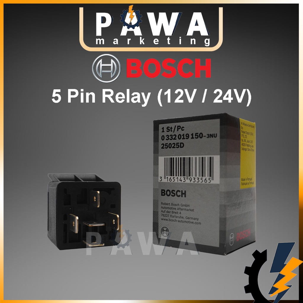 Pawa Bosch Portugal Relay 5Pin Relay Socket Relay 5 Pin 12V 30A 87