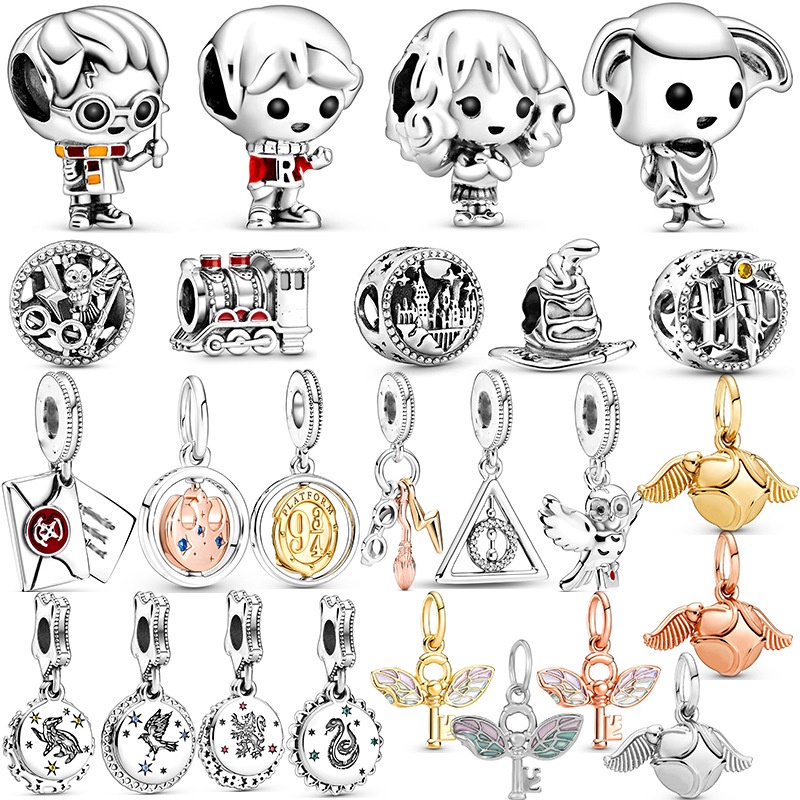 Pan's New Style Golden Flying Thief Pendant Alloy Harry Potter Series Academy Of Magic DIY Beading
