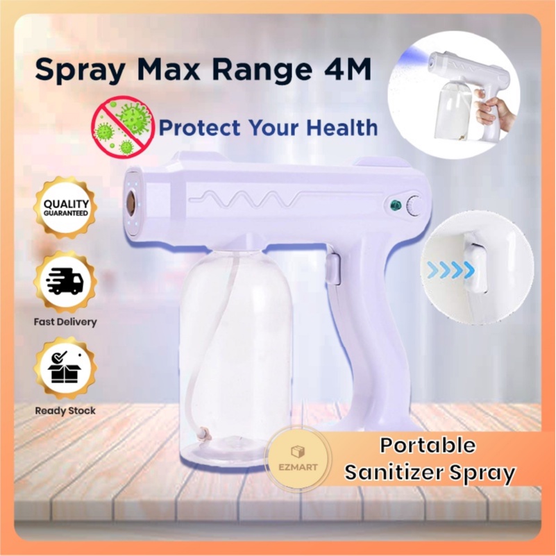 Ready Stock Sanitizer Spray Machine BluRay Handheld Disinfection Spray GunUV Disinfection And