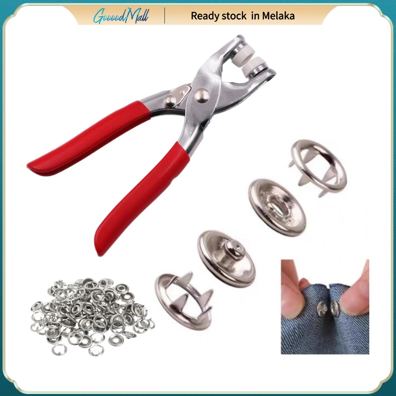Snap Button Plier Metal Snap Button Set FiveClaw Snap Button Shopee Malaysia