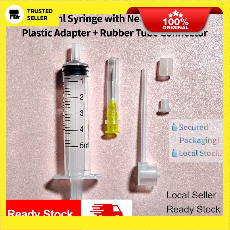 Decant Kit DIY Set 5ml/10ml Syringe with Needle Pump Plastic Adapter