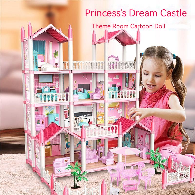 Princess Barbie Doll House Showcase Villa block Toys DIY Assembled Castle  Home set barbie dream house girl toy | Shopee Malaysia