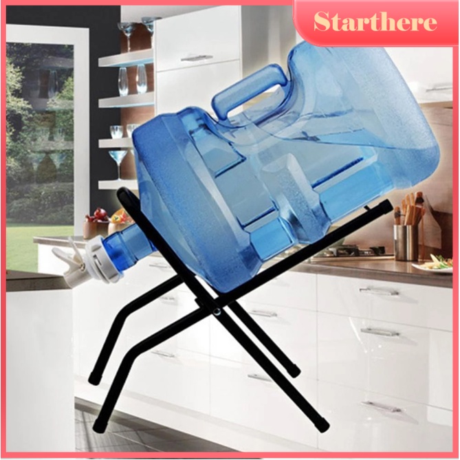 Simple Drinking Fountain Gallon Water Bottle Jug Dispenser Stand Rack Holder Dustproof Nozzle