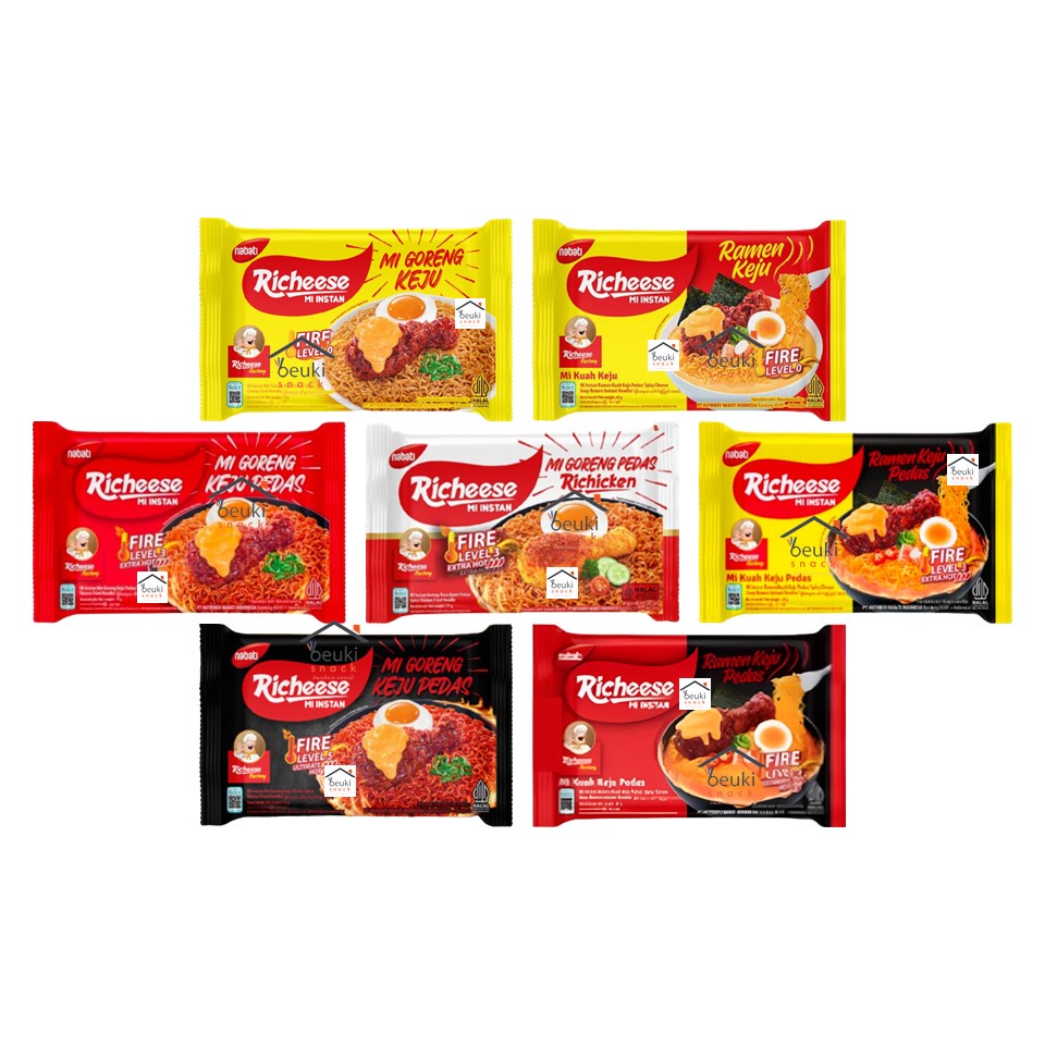 Richeese Noodles Vegetable Instant Noodles Various Levels Choose Spicy