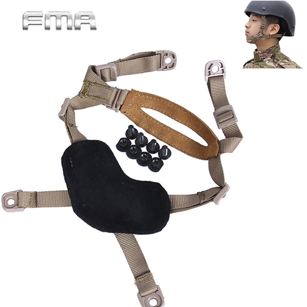 FMA 4 Points Airsoft Tactical Helmet Chin Strap with Bolts and Screws