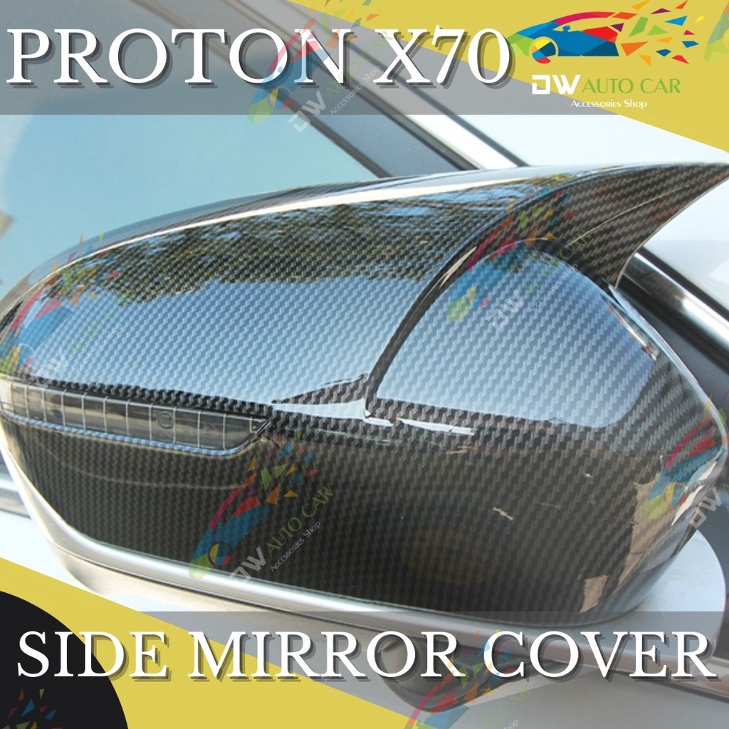 PROTON X70 SIDE MIRROR CARBON FIBER COVER SPORT STYLE 100 FIX 100