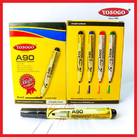 YOSOGO permanent marker pen wrinting marker pen A70/A90 12 pcs per