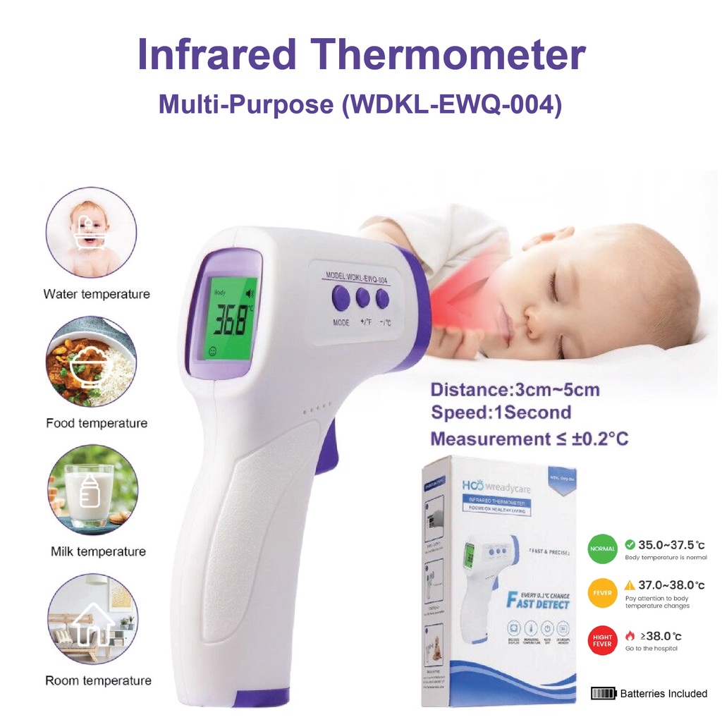 NonContact Infrared Thermometer WDKLEWQ004 / Forehead Temperature
