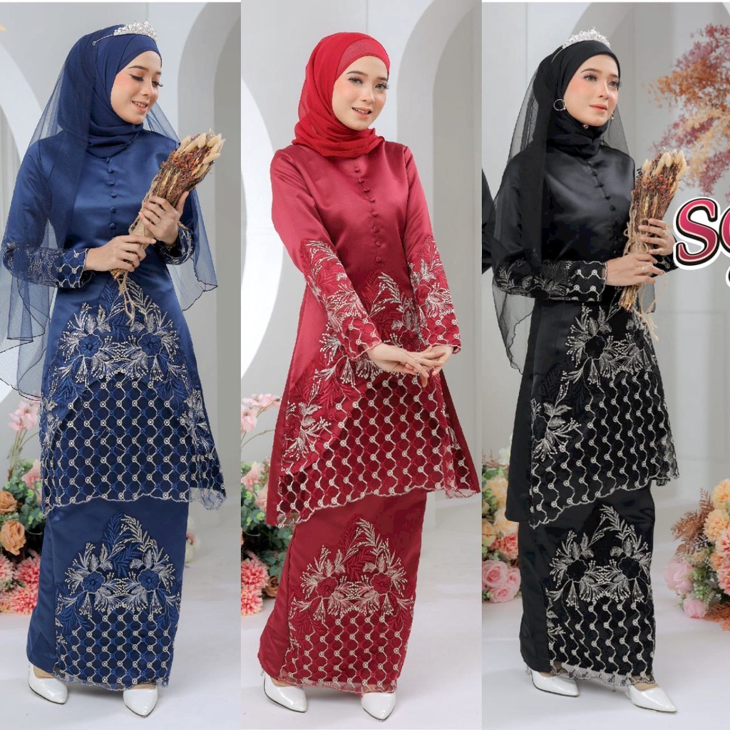 [Ready Stock] Baju Kurung Nikah / Baju Kurung Tunang Solarisa Exclusive ...