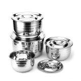 FREE GIFT 5-Pieces Set Multipurpose Stock Pot with Handle (Stainless Steel)