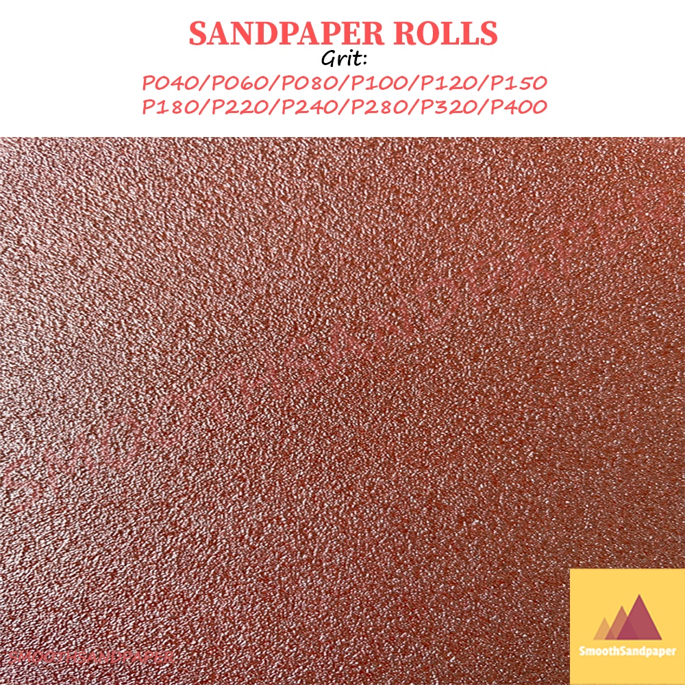 Sandpaper Roll 100mm x 1m Aluminium Oxide | Red Kertas Pasir P40-P400 | For Wood, Metal, Paint Sanding & Polishing 木工铁工砂 image 6